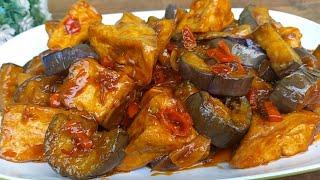 RESEP OLAHAN TERONG TAHU TERJOSSS MANIS PEDAS NIKMAT