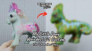 My Weirdest Custom My Little Pony Chameleon - MLP G1 Sculpt Repaint OOAK Vintage Hasbro Toy #elegoo