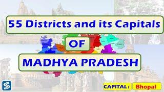 Madhya Pradesh 55 Districts and its capital divisions tehsils  55 districts and capitals of MP