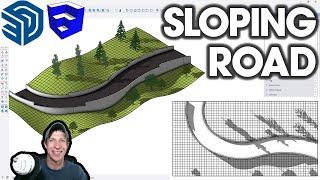 Modeling a Sloping Road ON TERRAIN in SketchUp