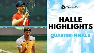 Sinner Takes On Struff Zverev Hurkacz & Zhang All Play  Halle 2024 Quarter-Final Highlights