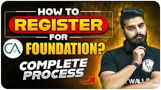 How to Register For CA Foundation  CA Foundation Registration Complete Process  CA Wallah by PW