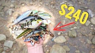 $240 Worth of Fishing Lures in a Drained Lake