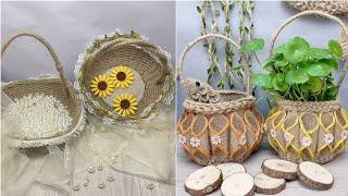 DIY Jute Baskets  Creative Recycling Crafts Tutorial