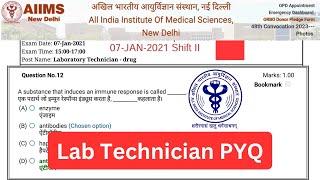 AIIMS Lab Technician Previous year question paper  Lab Attendant Syllabus 2023 #lab_technician