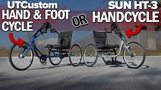 PEDAL WITH YOUR HANDS? - Sun HT-3 Handcycle AND UTCustom Hand and FOOT cycle - Utah Trikes