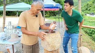 คุณตากาแฟสด บดครก  เอิร์ธสดชื่น สร้างอาชีพ กาญจนบุรี