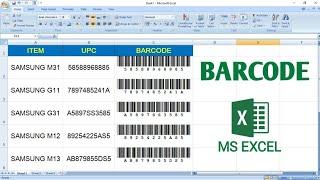 How to Create Barcode in Excel  Barcode in Excel