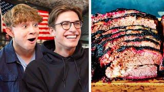 British College Students try American BBQ for the first time