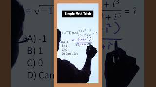 The Simple Math Trick Question  Imaginary Numbers Math Problem #shorts #math #algebra