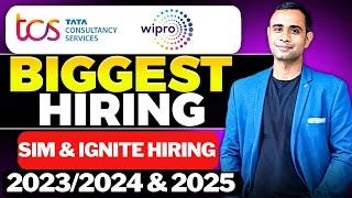 TCS & Wipro Biggest Hiring Started  Batch 2023 2024 & 2025