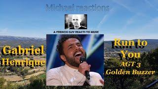 First time Reaction Gabriel Henrique Run To You AGT 2023 audition  Golden Buzzer 