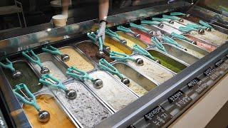Wow A gelato ice cream shop selling as many as 100 flavors  korean street food