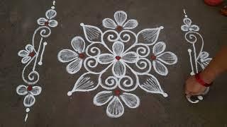 daily rangoli design 2*2dots small  kolam easy rangoli simple rangoli daily muggulu Anusworld