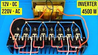 how to make simple inverter 4500W  sine wave  8 mosfet  IRFz 44n jlcpcb
