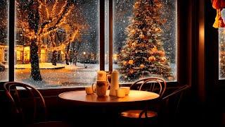 Christmas Jazz Cafe - Festive Coffee Shop View with Jazz Relaxing Music for Relaxation & Holidays