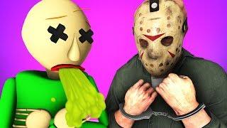 Baldi vs Jason Voorhees 4 Villain Got Busted Friday the 13th horror 3D animation