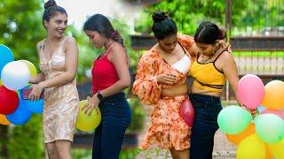 Balloon Blast Challenge Prank On Girls  Ft. Annu Singh  Balloon Bursting  Comedy Video  BRBhai