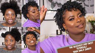 THIS IS THE QUICKEST DRY TWIST OUT YOULL EVER TRY Took only 2hrs  DRY TWIST OUT ON 4C HAIR