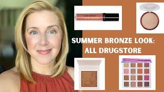 SUMMER BRONZE LOOK  ALL DRUGSTORE #makeupover40