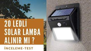 Güneş Enerjili 20 Ledli Bahçe Aydınlatma Lambası İnceleme - solar motion sensor light outdoor