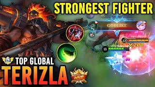 STRONGEST FIGHTER TOP GLOBAL TERIZLA BEST BUILD 2023 - TERIZLA GAMEPLAY - MOBILE LEGENDS