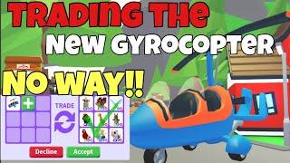 *Adopt Me *NEW UPDATE*I traded the *NEW VEHICLE*GYROCOPTERHuge Win