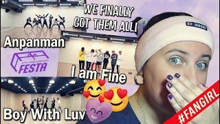 BTS PRACTICE RECORD Anpanman REACTION #festa2023  & I am Fine Boy with Luv 