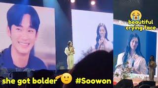 OMG JIWON SANG QOT OST WITH SOOHYUN IN THE FRAME AAAAAAAA FIRST TIME CRYING IN THIS FAN MEETING