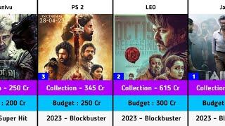 2023 Highest Grossing Top 20 Tamil Movies  LEO  Jailer  Ponniyin Selvan 2  Thunivu  Varisu