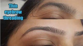 Thin eyebrow threading tutorial threading eyebrowsthreading