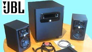 Setup & Review JBL 305p MKII with LSR310s Subwoofer comparison to Klipsch 2.1 Pro Media PC Speakers