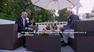 Putin și premierul Indiei discuții prietenești. Putin l-a plimbat pe Modi cu automobilul prin curte