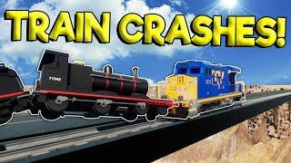 LEGO TRAIN CRASHES & ROCKET TRAIN - Brick Rigs Gameplay - Lego Train Simulator Crashes