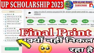 UP Scholarship Final Print Kyun Nahi Nikal Raha hai।। SCHOLARSHIP NPCI Problem।। जमा प्रिंट Erro ?