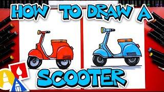 How To Draw A Scooter Motorcycle