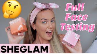 FULL FACE OF MAKEUP TESTING  SHEGLAM*is it worth it?*