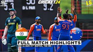 India vs Australia  ICC T20 World Cup 2024 51st Match Highlights  IND vs AUS Full Highlights