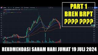 PART 1 Rekomendasi Swing trading Scalping saham hari Jumat 19 Juli 2024 - BREN BRPT ???? ????