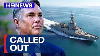 Defence minister calls out China’s naval aggression  9 News Australia