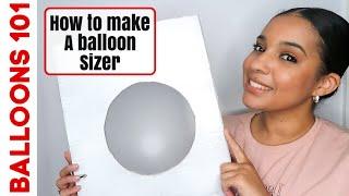 HOW TO MAKE A BALLOON SIZER  DIY BALLOON SIZER  JADE KIMBERLY BALLOONS