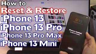 How to ResetRestore iPhone 13ProPro MaxMini Factory Reset Forgot Passcode iPhone is Disabled Fix