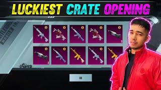 Top 15 YouTubers Luckiest Crate Opening  Crate Opening PUBGBGMI  Scout Dynamo Paras Official