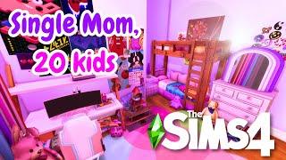 The Sims 4  Single Mom 20 Kids - Speed Build WVoice Over No CC