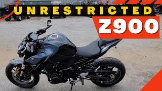 Unrestricted 2022 Kawasaki Z900 with a Moore Mafia ECU Flash and CS RACING EXHAUST