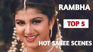 Rambha       Top 5      Hot Saree Scenes Of Rambha