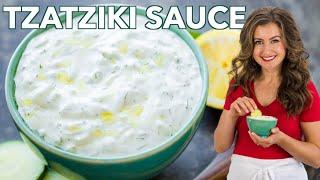 Easy Greek Tzatziki Sauce Cucumber Yogurt Dip #shorts
