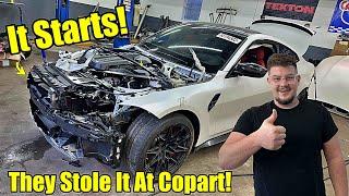 My Wrecked BMW M4 Comp Finally RunsThe ECU WAS STOLEN FROM COPART