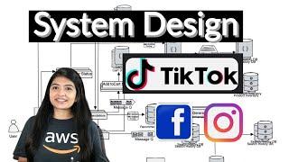 Facebook System Design- how to design social media- Instagram  TikTok system design