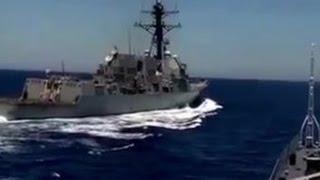 Эсминец США опасно сблизился с российским кораблем